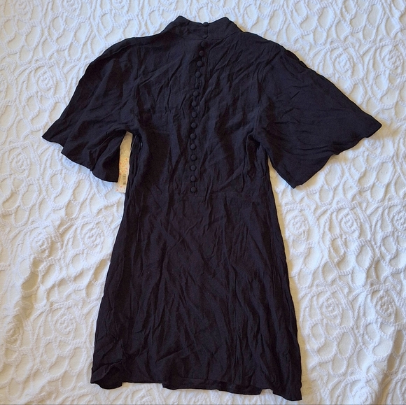 Free People Be My Baby Ruched Mock Neck Dress NEW 4 - Picture 2 of 16